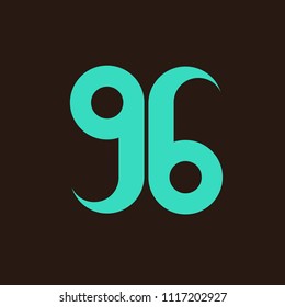 Number 96 logo vector