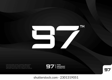 Number 97 logo icon design 97th birthday logo number anniversary 97