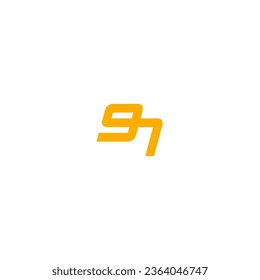 Number 97 or ninety seven Vector Stock