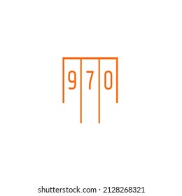 
number 970 logo above the line
