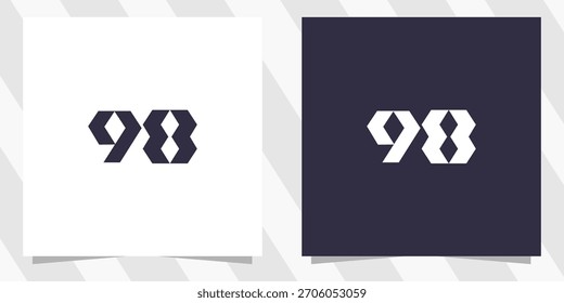 number 98 89 logo design vector