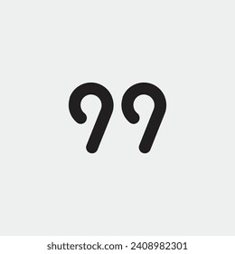 El logo número 99 con un estilo minimalista y sencillo 