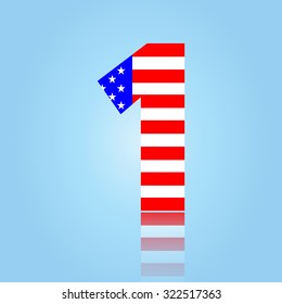 number America flag