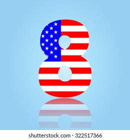 number America flag