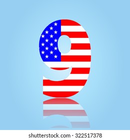 number America flag