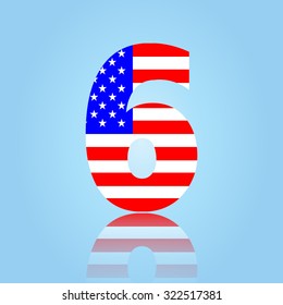 number America flag
