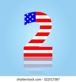 number America flag