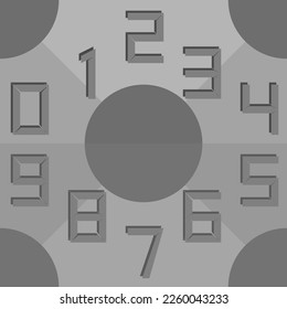 number background - gray numbers from 0 to 9 surrounding a gray circle.