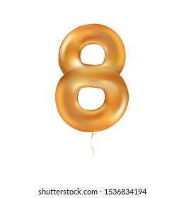 Number balloon 8 vector color illustration