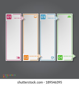 Number Banners Template. Graphic or website layout