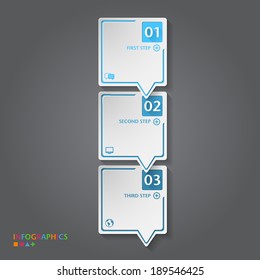 Number Banners Template. Graphic or website layout