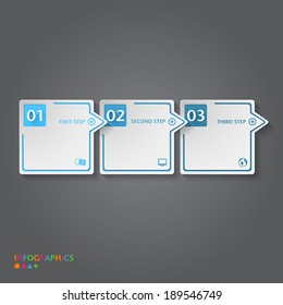 Number Banners Template. Graphic or website layout
