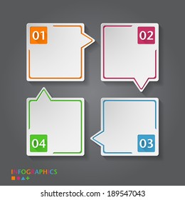 Number Banners Template. Graphic or website layout
