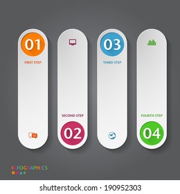 Number Banners Template. Graphic or website layout. Vector