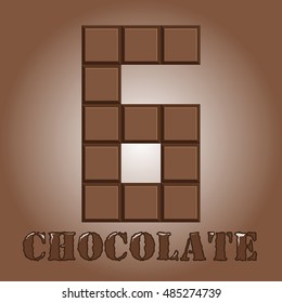 The number of bars of chocolate. Six