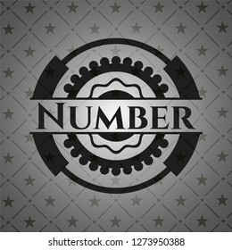 Number black emblem