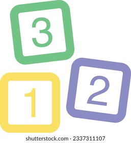 Diseño de iconos planos de Bloques Numéricos