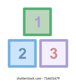 Number blocks icon