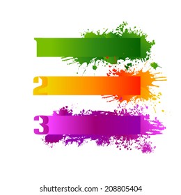 number with blots. Vector