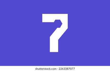 Number Blue Tech Modern Hexagon Logo