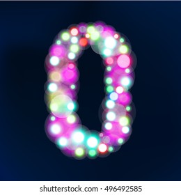 Number from bokeh lights.