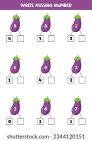 Number bonds for kids. Educational math game for kids. Write missing number.