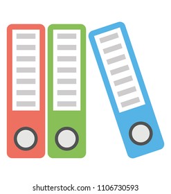 
A number of box files, archive folder flat icon
