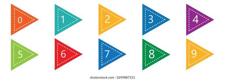 Number Bullet Point Colorful Vector EPS10
