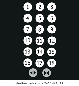 Number bullet point design element set. List numbers for infographics - simple colorful modern graphic design.