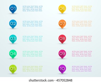 Number Bullet Point Markers 1 To 10