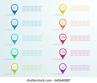 Number Bullet Point Markers 1 To 10 B