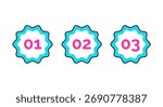 Number bullet point. Simple design elements. Colorful vector illustration