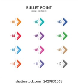 Zahlenvektorentwurf für Aufzählungsaufzählungspunkte