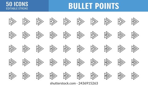 number bullet points from one to fifty