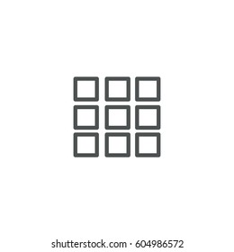 number button icon. sign design
