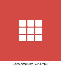 number button icon. sign design. red background