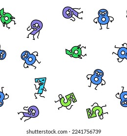 carácter de número lindo vector transparente patrón delgado ilustración de línea