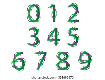number in Christmas style