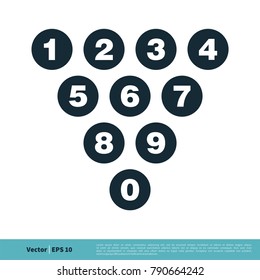 Number in Circle Icon Button Vector Logo Template Illustration Design. Vector EPS 10.
