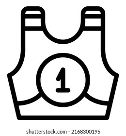  number cloth icon outline vector. Race horse. Sport derby