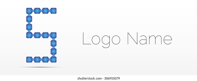 Number collection - 5. Vector illustration.