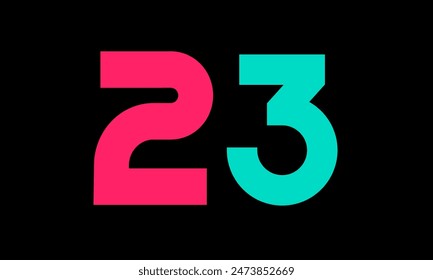 Number Colorful New Trend Modern Logo