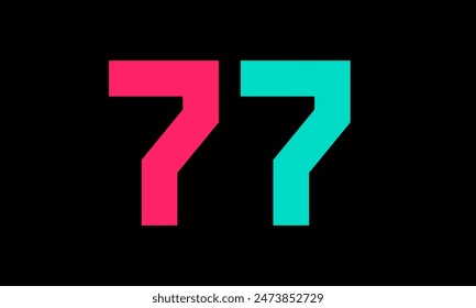 Number Colorful New Trend Modern Logo