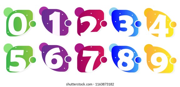 Number colorful. Vector illustration