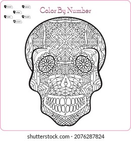 hard printable color by number for adults