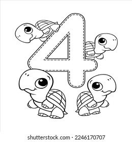 number coloring page for kids