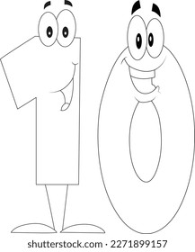 Number coloring page for kids