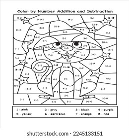 number coloring page for kids . Mathmatics game and educational game.