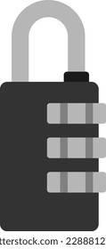 Number combination key isolated vector illustration.