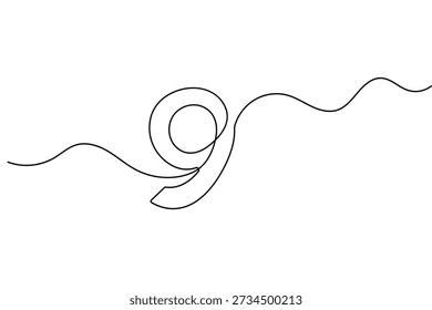Dibujo de una línea continua y Ilustración vectorial de contorno aislado de estilo minimalista